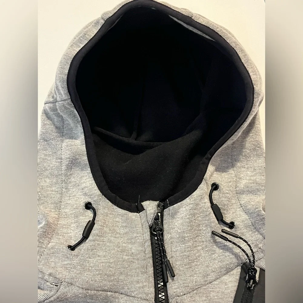 Champion Gray Hooded Jacket with Black Accents Women’s Size Medium - Picture 7 of 16